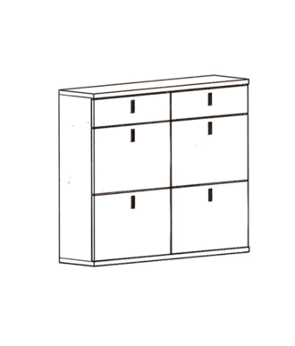 Vido Schuhklappenschrank Typ 322 Vido Schuhklappenschrank Typ 322