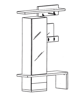 Cade Garderoben Set 1 - Basalt Cade Garderoben Set 1 - Basalt