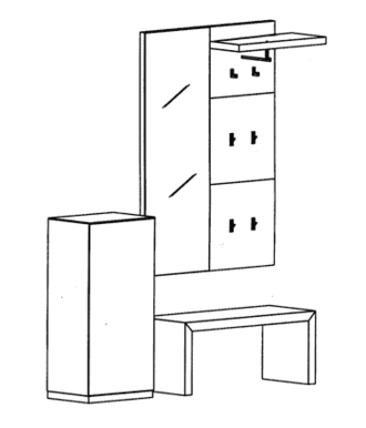 Cade Garderoben Set 10 - Basalt Cade Garderoben Set 10 - Basalt