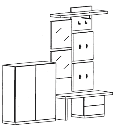 Cade Garderoben Set 3 - Basalt Cade Garderoben Set 3 - Basalt