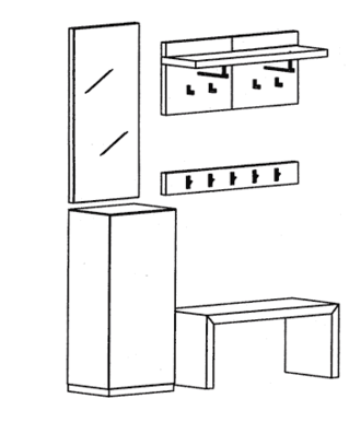 Cade Garderoben Set 9 - Basalt Cade Garderoben Set 9 - Basalt