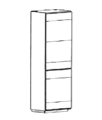 Carat Hochschrank Typ 100 - Granit Carat Hochschrank Typ 100 - Granit