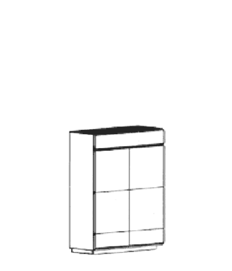 Carat Dielenschrank Typ 898 B - Granit Carat Dielenschrank Typ 898 B - Granit